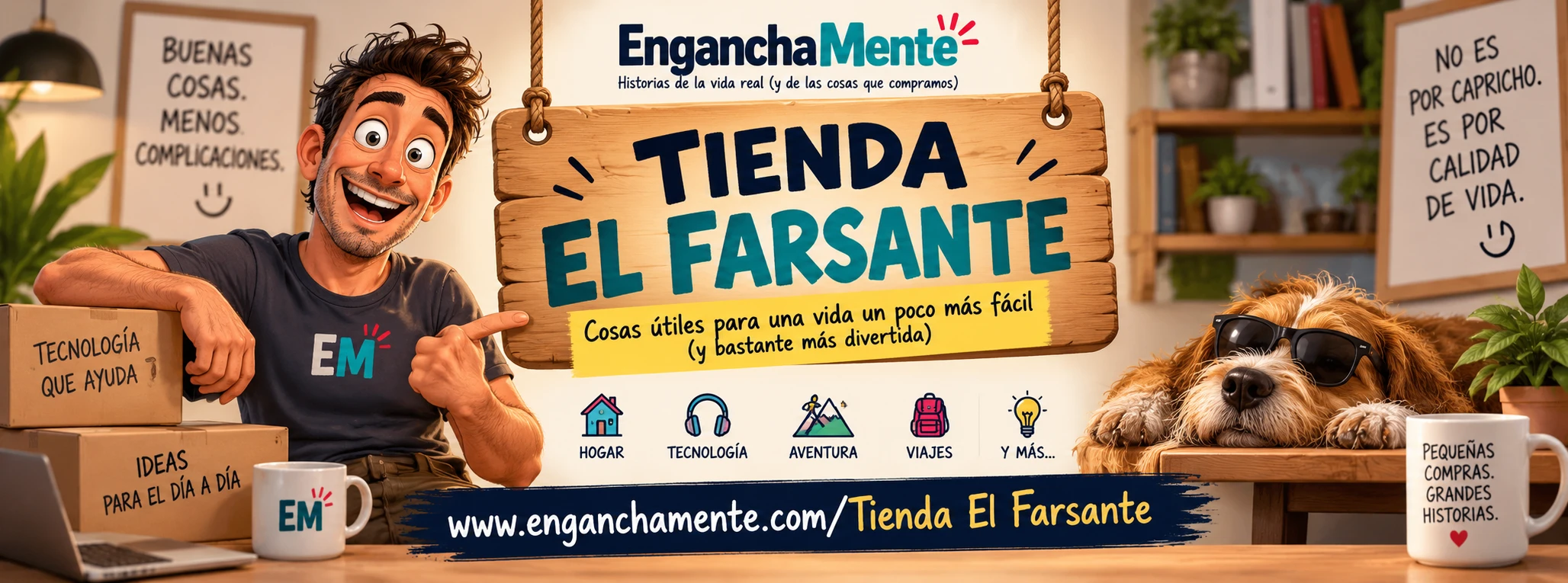 Tienda El Farsante reúne productos, cacharros y objetos que se convierten en protagonistas de nuestras historias de vida cotidiana con humor.